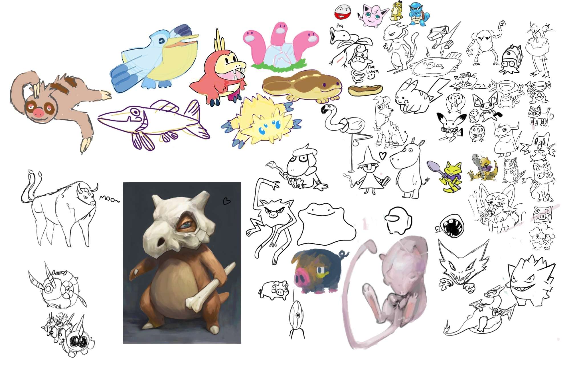 rapidpunches, cyborgzloth, junaliceart, and voidbrush's cubone